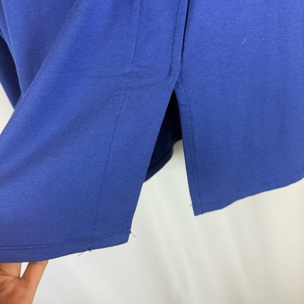 Soft Surroundings long cotton cardigan with button, bright blue, Size: M - Picture 14 of 16